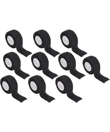 Self Adhesive Bandage - Elastic Cohesive Wrap (10 Rolls) - Breathable Waterproof Adjustable Tightening Force - Ideal for Gauze Fixing - Black - Buy Online on GoSupps.com