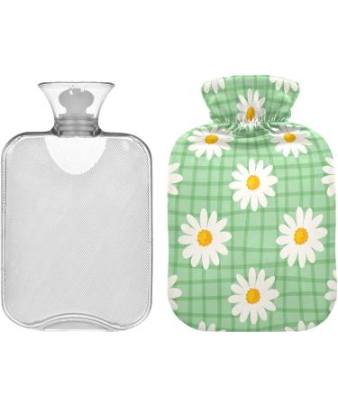 NAANLE 2L Hot Water Bottle with Plaid Flower Cover - Relief for Menstrual Cramps & Cold Therapy - Buy Online on GoSupps.com
