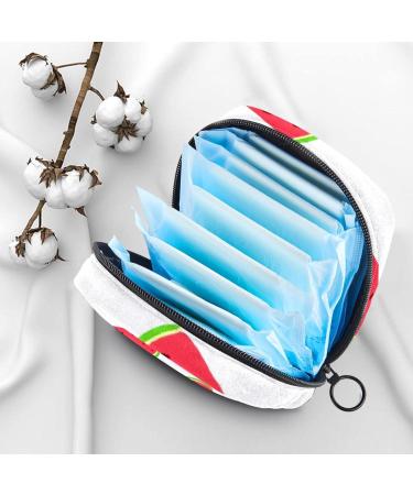Watermelon Pattern Menstruation Pad Bag with Zipper | Women's Tampon & Napkin Collection Bag | Stylish & Functional Storage for Girls - Buy Online on GoSupps.com