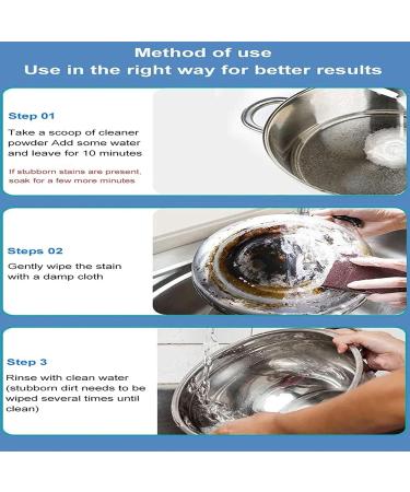 Foam Rust Removal Powder Anti-Fading Household Cleaner Kitchen Clean All Purpose Cleaning Foam Multi-Purpose Foam Cleaner Rust Remover Polishing Lasting Shiny for Kitchen - Buy Online on GoSupps.com