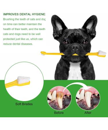 10pcs Dog Toothbrush DKDDSSS Long Handle Double Head Dog Toothbrushes Cat Teeth Cleaning Toothbrush for Pet Dogs Cats Puppy Dental Care Toothbrush - Buy Online on GoSupps.com