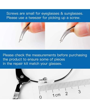 Magnetic Eye Glass Repairing Kit  Sunglasses Eyeglass Repair Kit with Eyeglass Screws Include 10 Pairs of Screw-in Nose Pads  Screws  Screwdrivers  Tweezer and Cleaning Cloth for Glasses - Buy Online on GoSupps.com