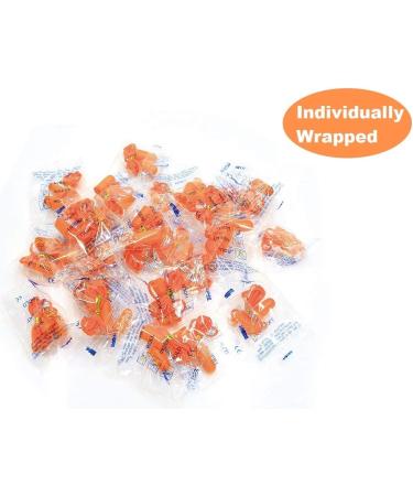 Foam Corded Ear Plugs 20 Pair - Soft NRR 32dB Noise Cancelling Sound Blocking Disposable Orange for Sleeping Snoring Studying Noise Hearing Protection Construction Shooting Sports Mowing Woodworking 20 Pair (Pack of 1) - Buy Online on GoSupps.com