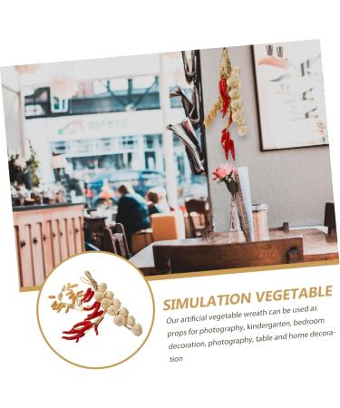 Zerodeko 6 Pcs Simulation Vegetable Pendant Chili Pepper Ornament Party Layout Prop Halloween Garland Fruit Decor Mexico Decorations Desk Topper Fake Corn Red Model Hardened Foam Red Beigex2pcs 13X53CMx2pcs - Buy Online on GoSupps.com