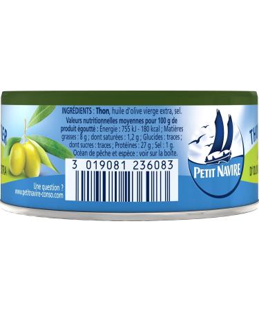 Petit Navire Whole Tuna in Olive Oil 160 g - Buy Online on GoSupps.com