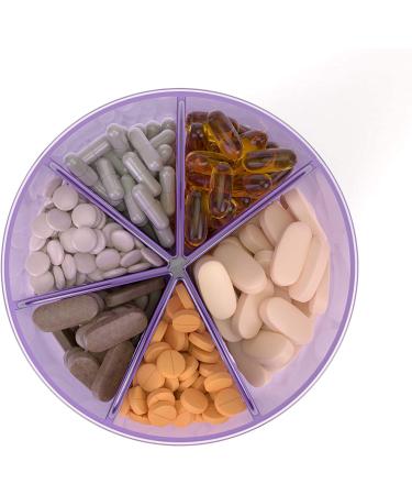 Ezy Dose Vitamin Organizer - 6 Large Compartments for Monthly Storage - 30-Day Supply - Assorted Colors - 1 Count - Buy Online on GoSupps.com