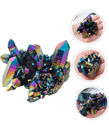 VILLCASE 6 Pcs Colorful Crystal Clusters Fish Decorations for Tank Druzy Geode Natural Stones Gem Display Colorfulx3pcs 3X3CMx3pcs - Buy Online on GoSupps.com