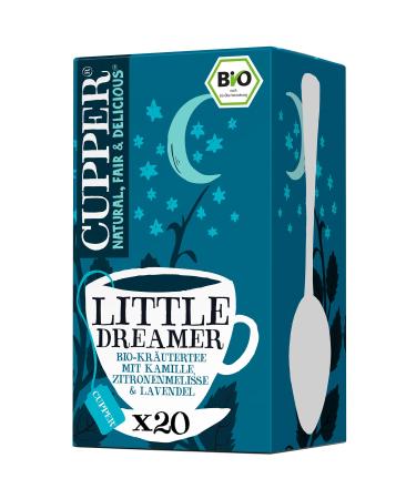 Cupper organic herbal tea with chamomile lemon balm and lavender 20 pieces 30 g Little Dreamer 20 pieces (1 pack) - Buy Online on GoSupps.com