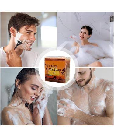  Duqulle Natural Soap - Handmade Soap Moisturizing Deep Artisan Raw Bathing Black African Soap for Face and Body Wash Duqulle - Buy Online on GoSupps.com