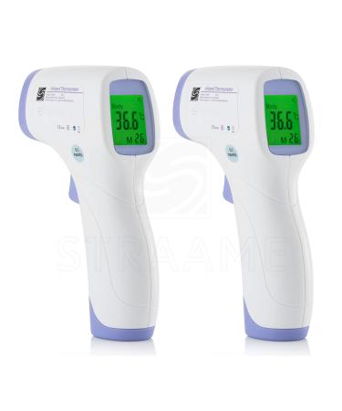 Straame No Touch Infrared Forehead Thermometer | Thermometer Suitable for Baby And Adult | Indoor and Outdoor | Use with Instant Read | For Fever Medical Digital Body (PCS 2)