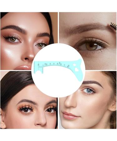 Eyebrow Stencils | Eye Brow Stencils for Women Quick Eye Makeup Tool Eyebrow Shaping Aid Brow Measuring Tool for Perfect Eye Liner & Lip Lines Blue - Buy Online on GoSupps.com