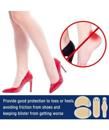 80-Piece Foot Blister Protection Bandaids - Waterproof Heel & Toe Blister Patches - Buy Online on GoSupps.com
