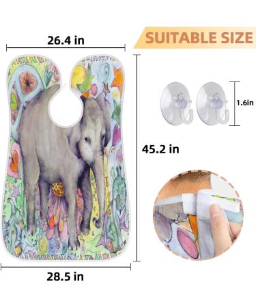 Beard Bib Apron for Men - Non-Stick Waterproof Hair Catcher & Vintage Elephant Design | Perfect for Shaving & Trimming - Buy Online on GoSupps.com