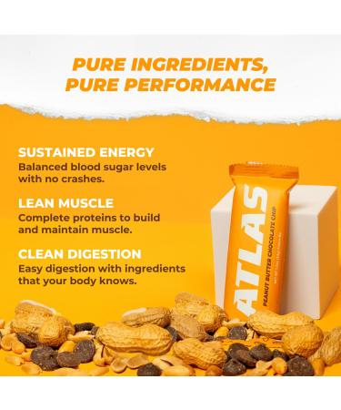 Atlas Protein Bar 10 Pack - Ultimate Variety Keto Snack for Breakfast and Pre/Post Workout - Chocolate Cacao, Peanut Butter, Chai, Almond, Raspberry, Mint - Pack of 1 - Buy Online on GoSupps.com