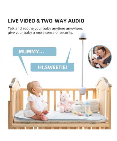 Cheego Smart Baby Monitor & Clip-On Mounting-HD Video Camera and Audio  Contact-Free Testing Baby Temperature  2-Way Talk  Nightlight and Night Vision  Room Humidity & Temp  Wake up & Crying Detection - Buy Online on GoSupps.com