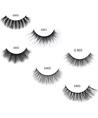 Scala 3D Handmade Cotton Stalk Water Mink Cross Messy False Eyelashes - 5 Pairs, 6 Styles (G800) - Buy Online on GoSupps.com