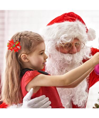 Sibba Hair Bows 3 Inch Toddler Red Green Alloy Clips 12 Pieces Braid Barrettes Ponytail Alligator Headwear Headpiece Lolita Halloween Christmas Easter Party Easter Party Accessories For Girls Christmas Pattern - Buy Online on GoSupps.com