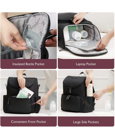 Momcozy Large Travel Diaper Bag Backpack - Lightweight Waterproof Stylish Baby Bags for Boys Girls - Baby Registry Shower Gift (Black) - Buy Online on GoSupps.com