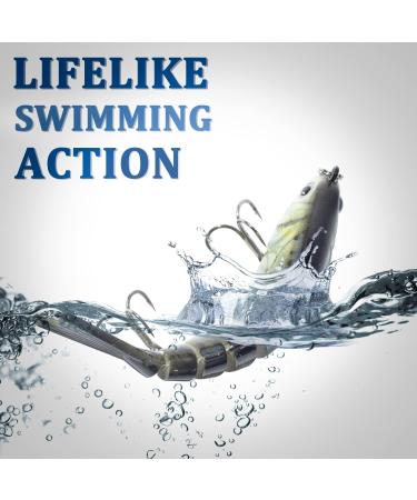 Multi Jointed Fish Fishing Lures 3 Pack - Slow Sinking Swimbait for Bass Trout in Freshwater and Saltwater - Lifelike Crankbaits Kit - Buy Online on GoSupps.com