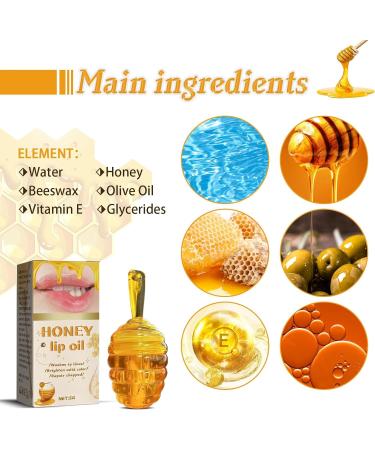 Honey Moisturizing Lip Oil Honey Moisturizing Lip Oil Moisturizing Lip Gloss Cracked Lip Care Oil Nourishing and Repairing Lip Lines Non-Sticky Hydr - Buy Online on GoSupps.com