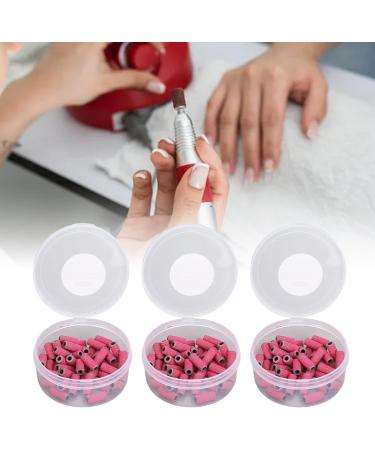 Nail Sanding Bands Smoothing Nail Art Sanding Bands with Storage Box for Manicure (Rose Red) - Buy Online on GoSupps.com