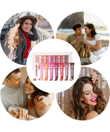  G n rique Flavored Lip Gloss Set For Girls 8 x Fruit Flavored Lip Oil Fruit Flavored Lip Oil For Dry Lips Clear Lip Gloss In Assorted Flavors Long Lasting Lip Gloss Repairing Lip Gloss Fruity Lip Glo - Buy Online on GoSupps.com