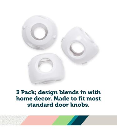 Safety 1st Parent Grip Door Knob Covers - White - Pack of 3 - Childproofing Essential - Buy Online on GoSupps.com