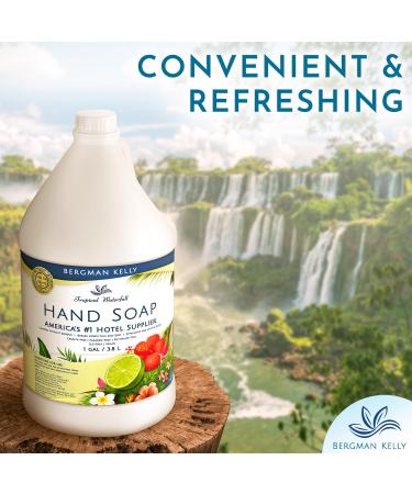 BERGMAN KELLY Tropical Waterfall Liquid Hand Soap - 128 fl oz Refill Gallon for Hotels | Refreshing Hand & Body Soap in Bulk - Buy Online on GoSupps.com