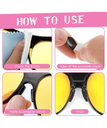 Jeffdad 10 Pairs Self-Adhesive Anti-Slip Nose Pads for Glasses - 3mm Thick Airbag Repair Set for Sunglasses & Reading Glasses - Black - Buy Online on GoSupps.com