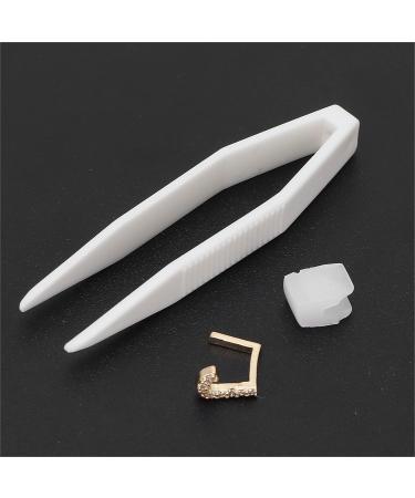 Hip Hop Tooth Removable Teeth Brace Decoration for Costume Party with Unique Appearance (Gold) J Gold - Buy Online on GoSupps.com