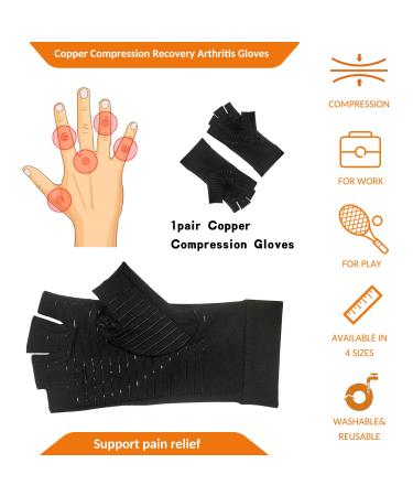 Copper Arthritis Compression Arthritis Gloves 88% Copper Content Comfortable Gloves For Pain Relief of RSI Rheumatoid Arthritis Carpal Tunnel Great for Joints When Sports Housework Computer Type (M) - Buy Online on GoSupps.com