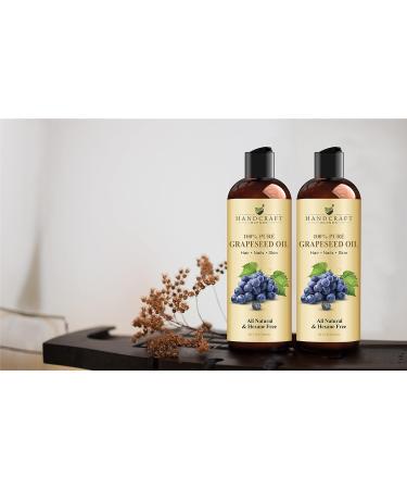 100% Pure Grapeseed Oil - Premium Therapeutic Grade Carrier Oil for Skin and Hair - 236ml (Pack of 1) - Buy Online on GoSupps.com