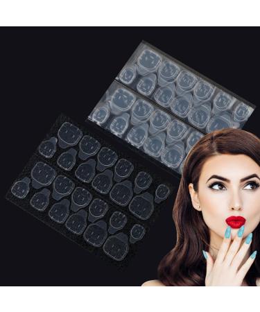 Nail Sticky Tabs | 50-Sheet False Nail Glue Stickers Transparent Double-Sided Jelly Nail Adhesive Tabs for Women and Girls