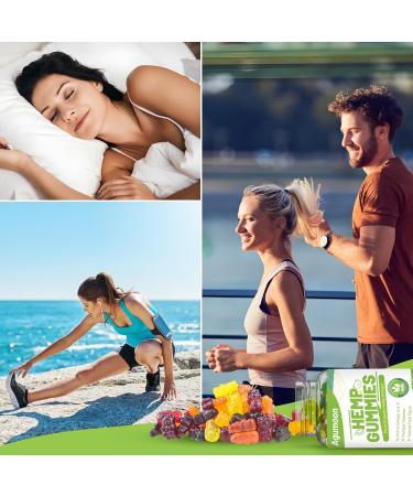 Hemp Gummies 2 Packs High Potency Edible Relaxing Gummy with Natural Hemp Oil Extract - Vegan Low Sugar Non-GMO - 120 Counts 60 Count (Pack of 2) - Buy Online on GoSupps.com