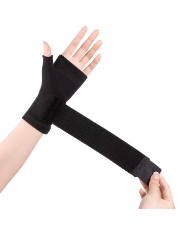 Wrist Thumb Support Sleeve - Compression Hand Brace with Elastic Strap for Carpel Tunnel Wrist Pain Arthritis Tendonitis Pain Relief - Multi Zone Compression Sleeve - Improve Circulation Large (Pack of 1)