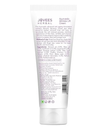 Jovees Almond & Ginseng Wrinkle Lift Cream 60g Anti-Aging Formula for Youthful Skin | International Shipping Available - Buy Online on GoSupps.com