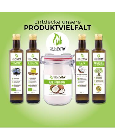 GreatVita 100% Pure MCT Oil - 500ml | Coconut Oil | 70% Caprylic Acid (C8) | Sugar-Free GVO-Free Flavor-Neutral | International Shipping Available - Buy Online on GoSupps.com