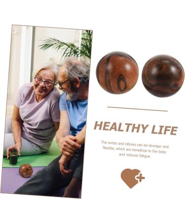 Lurrose 2-in-1 Fitness Golfer Ball Toys - Wood Palm Acupuncture Massage Balls for Adults | Outdoor Hugo Training Ball | 5x5x5cm - Buy Online on GoSupps.com