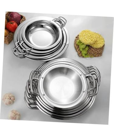 TOPBATHY 2pcs Stainless Steel Griddle Convenient Paella Pan Spicy Soup Pot Kitchen Accessory Chinese Hot Pot Stainless Steel Skillet Oven Pans Small Wok Pan Multifunction Cooking Utensils - Buy Online on GoSupps.com