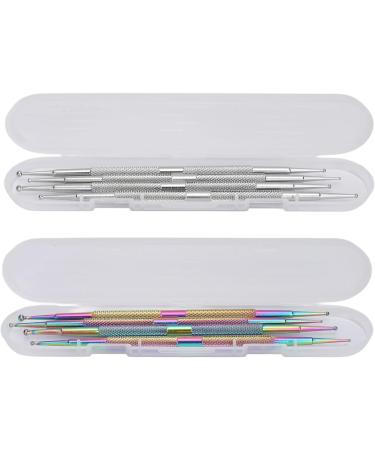 Nail Art Dotting Pen 8PCS 2 Way Dotting Pen Tool Metal Dotting Pen Nail Polish Colouring Pen Double Ended Nail Art Dotting Pen for Home DIY Salon Use - Buy Online on GoSupps.com