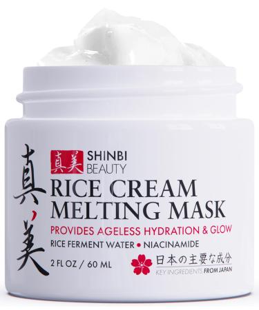 Japanese Rice Mask for Face - Organic Face Mask Skincare - Japanese Skin Care Products for Anti Aging Anti Wrinkle J Beauty Glow 1oz