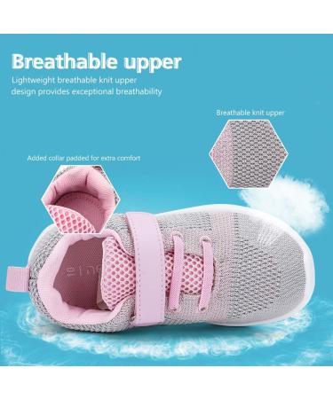 Nerteo Toddler/Little Kid Running/Walking Sports Sneakers - Light Grey/Pink - Size 5 - Buy Online on GoSupps.com