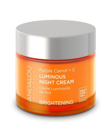 Andalou Natural Purple Carrot + C Luminous Night Cream, Purple Carrot Plus C Luminous, 1.7 Ounce