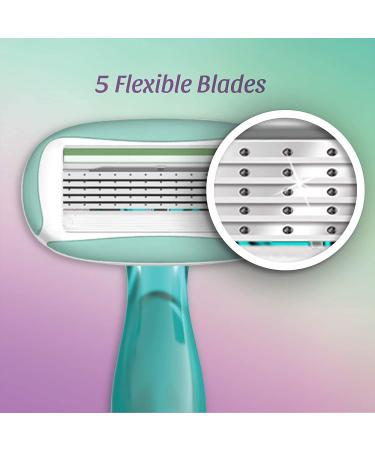 BIC Soleil Sensitive Advanced Women's Disposable Razor - 5 Blade - 2 Count - For Flawlessly Smooth Shave - Green (Pack of 1) - Buy Online on GoSupps.com