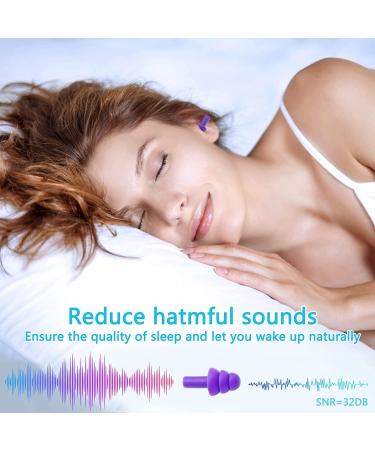Buy Silicone Ear Plugs for Sleeping - 12 Pairs Reusable Noise Reduction Earplugs for Concerts Swimming Study & Snoring - Soft Waterproof Hearing Protection - Buy Online on GoSupps.com