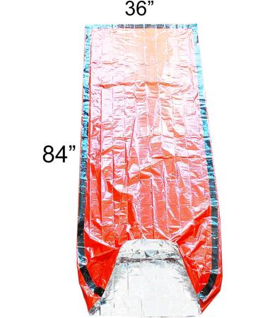 GOGOOD Emergency Sleeping Bags 2 Pack - Lightweight Portable Survival Gear for Camping & Hiking - Keep Warm After Earthquakes & Disasters - Includes Whistles - Buy Online on GoSupps.com