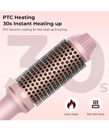 1.5 in Thermal Brush with LCD Display - Adjustable Temp Curling Iron Heated Brush (Up to 410 F) - Travel-Friendly - Pink - Buy Online on GoSupps.com