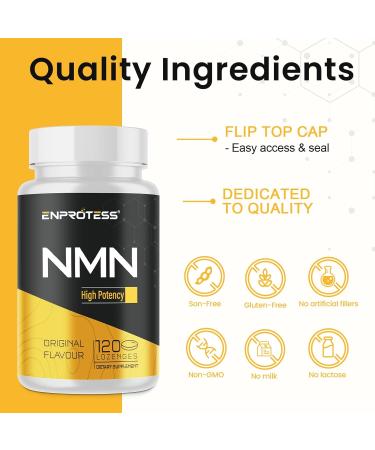 Max Absorbency Sublingual NMN 500mg Lozenges - 120-Day Supply for Cell Repair, Energy Boost, Muscle Health & Anti-Aging | Immune Support Supplement - Buy Online on GoSupps.com