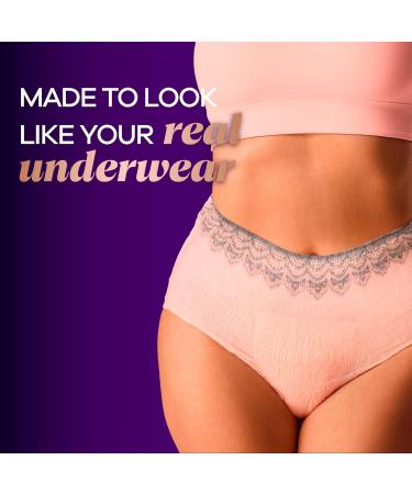 Always Discreet Boutique Women's Incontinence & Postpartum Underwear - Maximum Protection S/M Rosy 48 Count | International Shipping Available - Buy Online on GoSupps.com