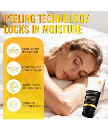 HOUSN Collagen Night Wrapping Mask 75 ml snail slime mask collagen Overnight Wrapping Peel Off facial mask organic facial mask for the face elasticity and moisture - Buy Online on GoSupps.com